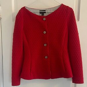 Emporio Armani Red Textured Blazer